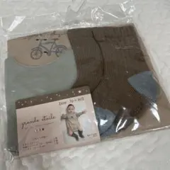 【新品未開封】ベビー半袖ロンパース スタイ　ソックスセット ワンコーデ