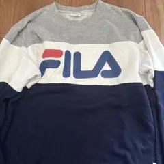 FILA トレーナー Mサイズ グレー/ネイビーお値下げ