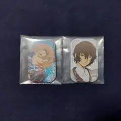 文豪ストレイドッグス 中原 中也 太宰治 スクエア 缶バッジ 2点セット