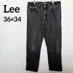 Lee デニム レギュラーフィット ストレート【36×34】ブラック ジーンズ