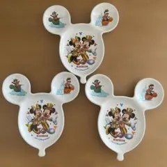 東京ディズニーランド30周年 ミッキー型陶器皿 3枚セット