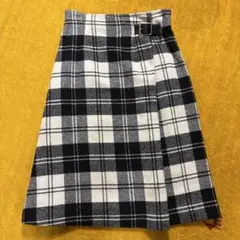 美品O'NEIL OF DUBLIN ウールスカート 牛革ベルトサイズ10