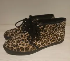 VANS　 ヒョウ柄 ハイカットスニーカー24.5cm