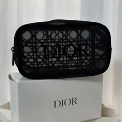新品未使用箱付き　Dior ブラックメッシュポーチ ノベルティ