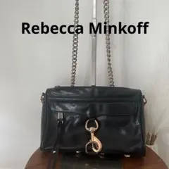 レベッカミンコフ レザー　ショルダーバッグ　ブラック