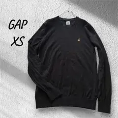 GAP ネイビー　長袖ニットセーター XS くま刺繍　薄手のサムネイル