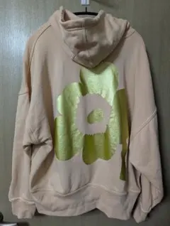 adidas×マリメッコ 花柄バックプリントパーカー ベージュ　M