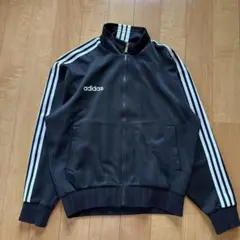 90sadidasアディダストラックジャケットジャージメンズ長袖Lブラック黒