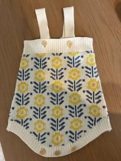 花柄ニットロンパース 80cmまで