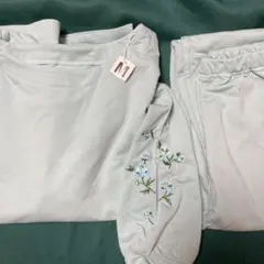 袖刺繍パジャマ