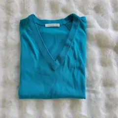 ★数時間着用美品★GALERIE VIE ターコイズ 長袖ニットsize1