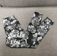 ㉚【美品】SUKALA スカーラ ヨガウェア レギンス 花柄 L ブラック