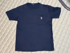 BEAMS HEART ネイビー 半袖 Tシャツ ポケット付き　クマロゴ