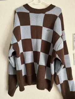 WHO’S WHO gallery チェッカー切り替えビッグニット　セーター