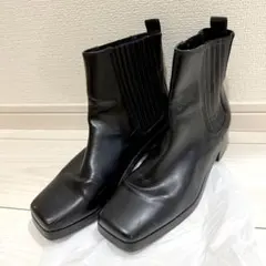 Ungrid スクエアトゥサイドゴアブーツ ブラック M