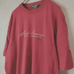 Eddie Bauer エンジ色 Tシャツ 100%コットン　M