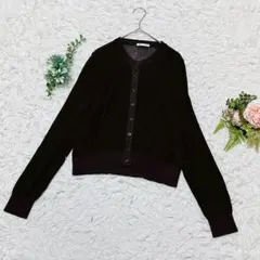 【ジーユー】❣️シアーカーディガンZ❣️長袖 カジュアル エレガント 透け感 茶 M