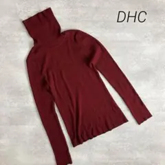 美品❣️DHC リブニット タートルネック レッド赤　長袖 細見え M 秋冬のサムネイル