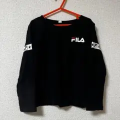 綿100% FILA 長袖　ロンT 120cm ブラック　キッズ
