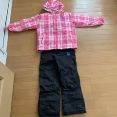 BINZART ピンクチェックジャケットと黒パンツセット