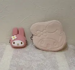 マイメロディ 小銭入れ パスケース付ポーチ セット ピンク 新品