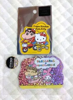 クレヨンしんちゃん　サンリオ　シール　ステッカー　2枚セット