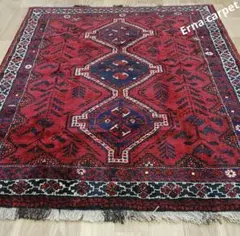 Winter SALE ペルシャ絨毯　シ－ラーズ産 204x150クリーニング済