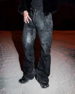 【即完売品✨️】LAST NEST コーティング フレア デニムパンツ