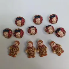 カントリードール　ボタンセット12個