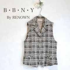B.B.N.Y ベスト　ジレ　チェック柄　ブラウン　ベージュ　レナウンのサムネイル