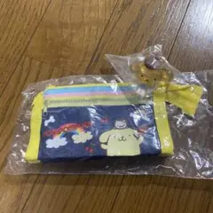 サンリオ　デニムペンケース風　ポーチキーホルダー　ポムポムプリン