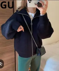 ジップアップ ニット