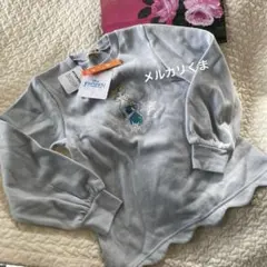 ブランシェス　エルサ　アナ雪　トレーナー　トップス　裏起毛　水色　雪の結晶