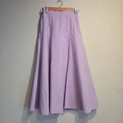 ルノンキュール　春夏向けラベンダー コットンフレアスカート