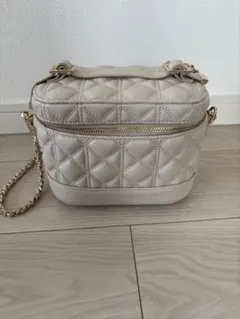 RANDA　キルティング2WAYバニティバッグ　ショルダーバッグ　クリーム