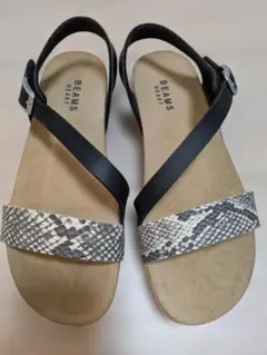 四*ー様 【未使用品】BEAMS HEART サンダル パイソン柄 ストラップのサムネイル