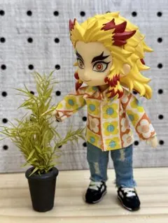 299、シャツ レトロ柄 イエロー 長袖 ピコドー9 オビツ11