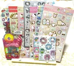 サンリオキャラクターシール 100枚セット、ハローキティの夏シール他１０点