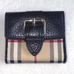 新品未使用 バーバリー burberry 財布 ノバチェック シャドウホース