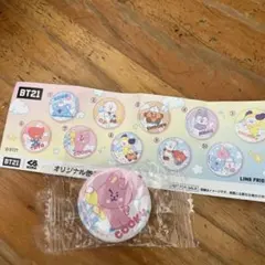 BT21 Cooky 缶バッジ 未使用　くら寿司