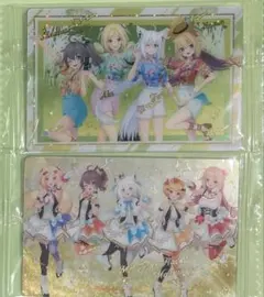 ホロライブ１期生メタリックプラカード２枚　ウエハース２&S.E. 内袋未開封