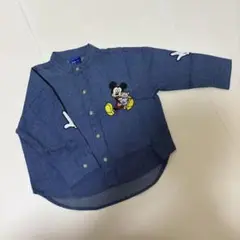 ミッキー　ノーカラーシャツ