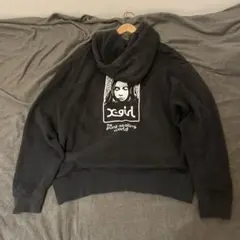 X-girlジップアップパーカー　ブラック