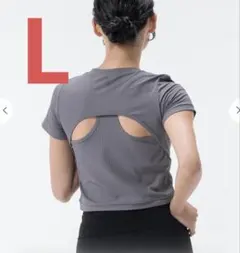 SUKALA】アクティブシアーカラークロップドTee Lサイズ ブラック