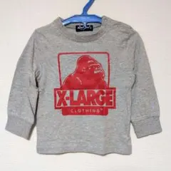 XLARGE　長袖　カットソー　ロンT　グレー　80サイズ