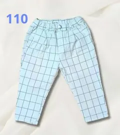 GLOBAL WORK 110cm 男の子 パンツ ズボン チェック 白 通園のサムネイル