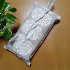 ティッシュケースカバー 北欧花柄 ブルーグレー - メルカリ