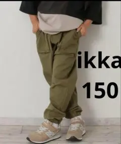 ikka パンツ ジョガーパンツ ネイビー 150