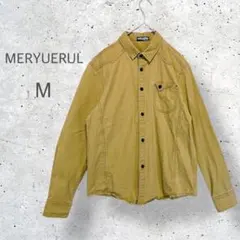 【MERYUERU】　長袖シャツ　カバーオール　ミリタリー　スナップボタン　M