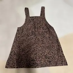ベビー服 レオパード柄 ジャンパースカート 86cm